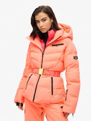 Superdry Pink Ski Luxe Puffer Jacket - Image 3 of 7