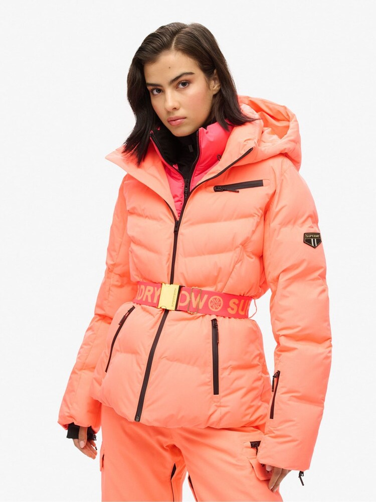 Superdry Pink Ski Luxe Puffer Jacket - Image 3 of 7