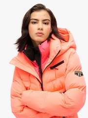 Superdry Pink Ski Luxe Puffer Jacket - Image 6 of 7
