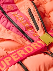 Superdry Pink Ski Luxe Puffer Jacket - Image 7 of 7