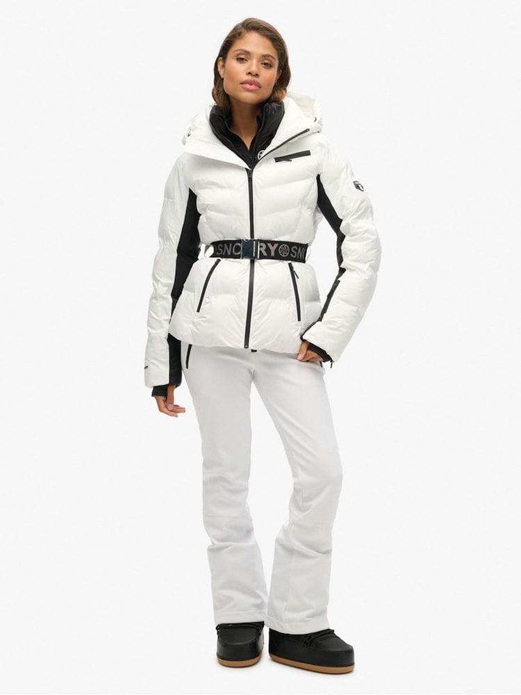 Superdry White Ski Luxe Puffer Jacket - Image 5 of 6