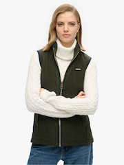 Superdry Green Estate Fleece Gilet - Image 1 of 4
