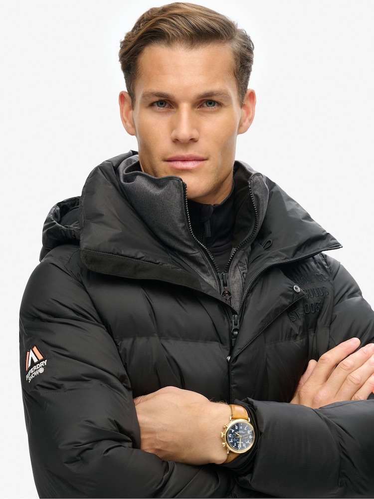 Superdry Black Ski Sport Puffer Jacket - Image 4 of 4