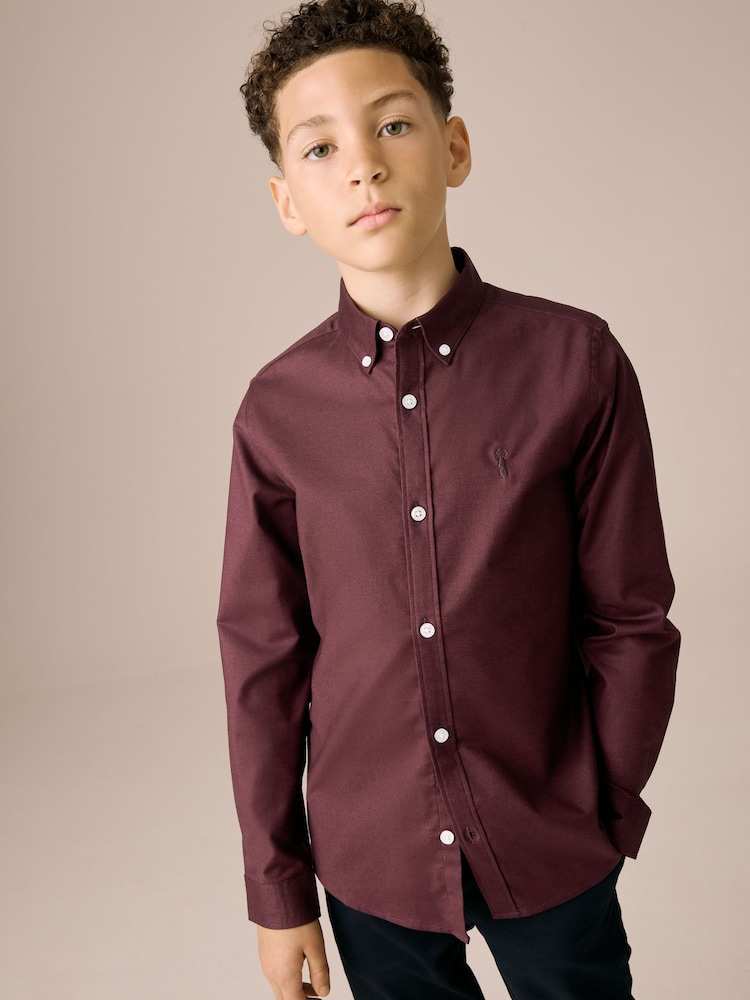 Plum Purple Single Oxford Shirt (3-16yrs) - Image 1 of 7