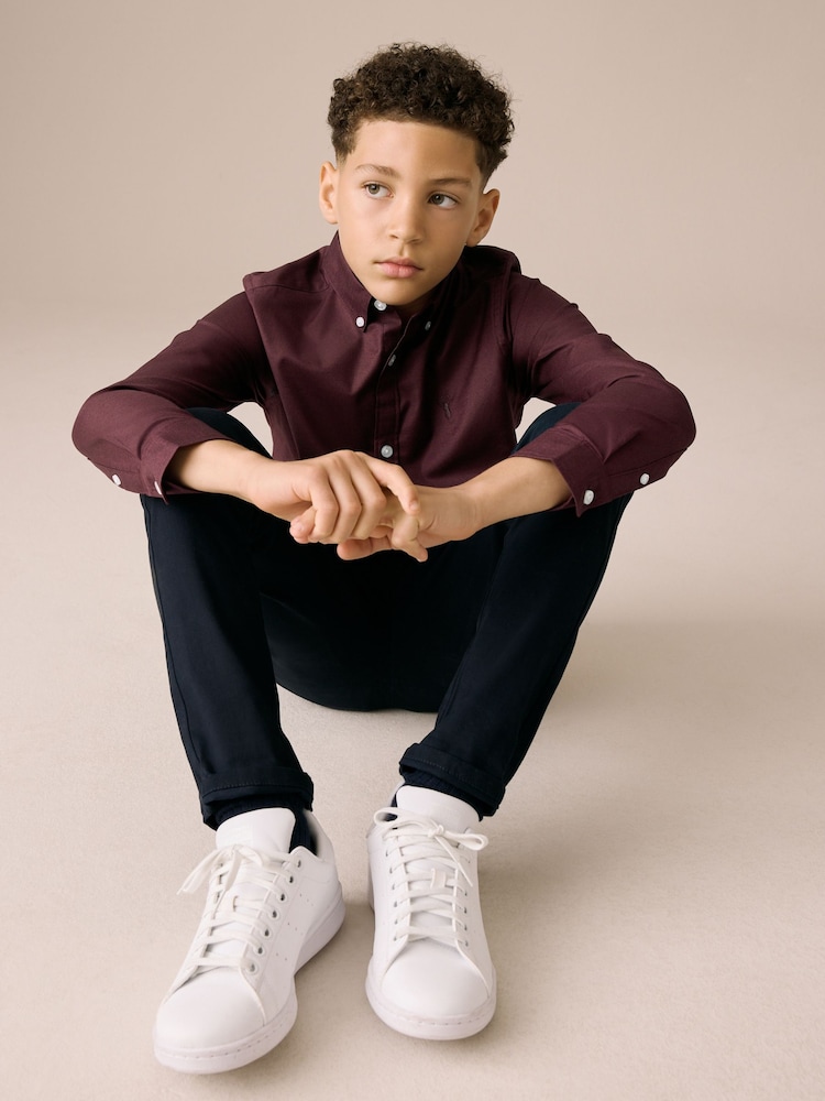 Plum Purple Single Oxford Shirt (3-16yrs) - Image 3 of 7