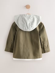Khaki Green Hooded Overshirt and T-Shirt Set 2 Piece (3mths-7yrs) - Image 11 of 18