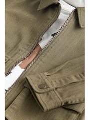 Khaki Green Hooded Overshirt and T-Shirt Set 2 Piece (3mths-7yrs) - Image 4 of 18