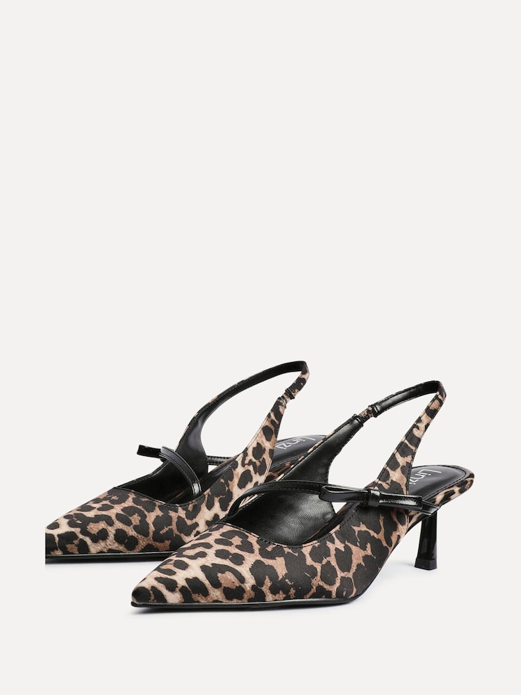 Linzi Animal Timeless Court Heels With Bow Detail - Image 2 of 5