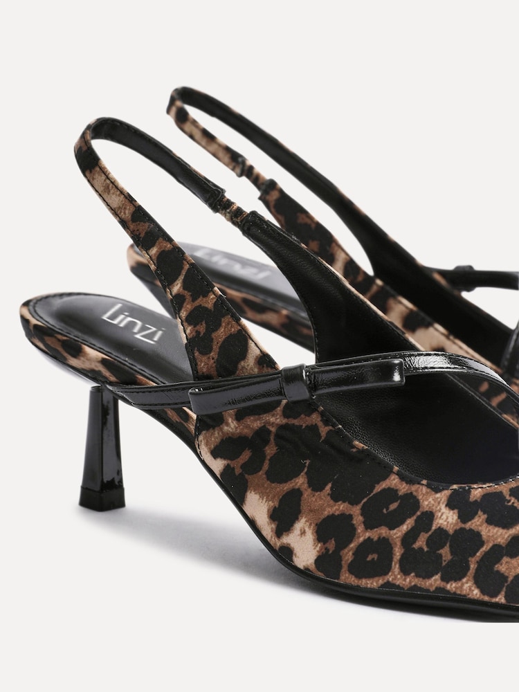 Linzi Animal Timeless Court Heels With Bow Detail - Image 5 of 5