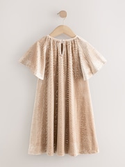Gold Foil Spot Velour Dress (3-16yrs) - Image 2 of 4