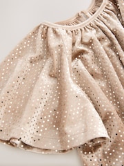 Gold Foil Spot Velour Dress (3-16yrs) - Image 4 of 4