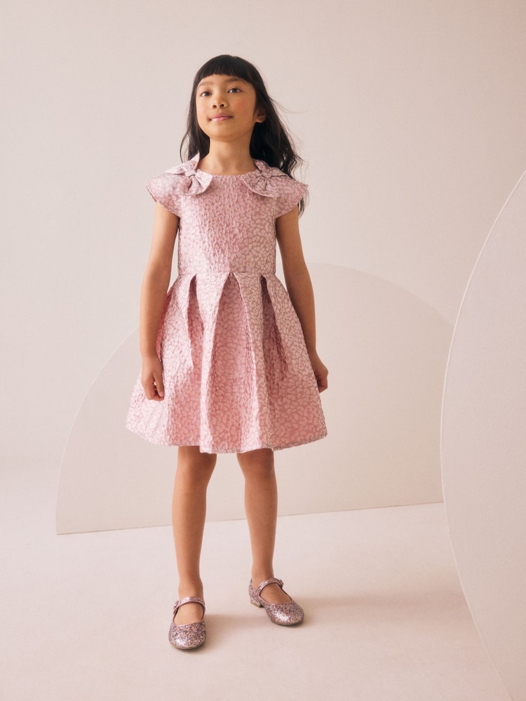 Pink Animal Jacquard Prom Dress (3-16yrs) - Image 2 of 4