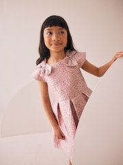 Pink Animal Jacquard Prom Dress (3-16yrs) - Image 4 of 4