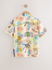 Ecru Graffitti Short Sleeve Printed Shirt (3-16yrs) - Image 2 of 4
