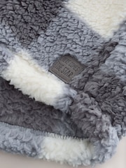 Grey Checkerboard Borg Fleece Shacket (3mths-7yrs) - Image 7 of 8