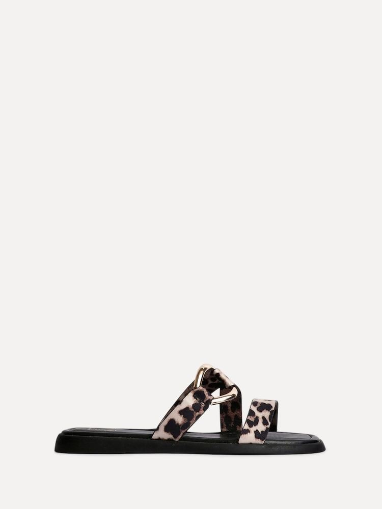 Linzi Animal Cassandra Double Strap Sandals With Buckle Detail - Image 2 of 5