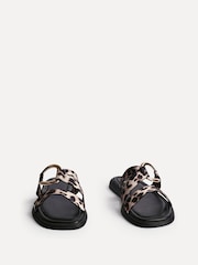 Linzi Animal Cassandra Double Strap Sandals With Buckle Detail - Image 3 of 5