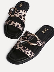 Linzi Animal Cassandra Double Strap Sandals With Buckle Detail - Image 5 of 5