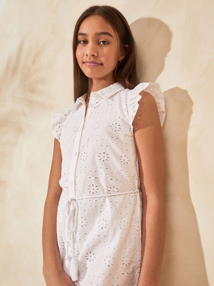 Lipsy Hemdkleid mit Lochstickerei (3 – 16 Jahre) - Bild 2 von 4