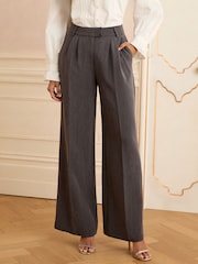 Love & Roses Grey Premium Ultra Wide Leg Trousers - Image 1 of 4