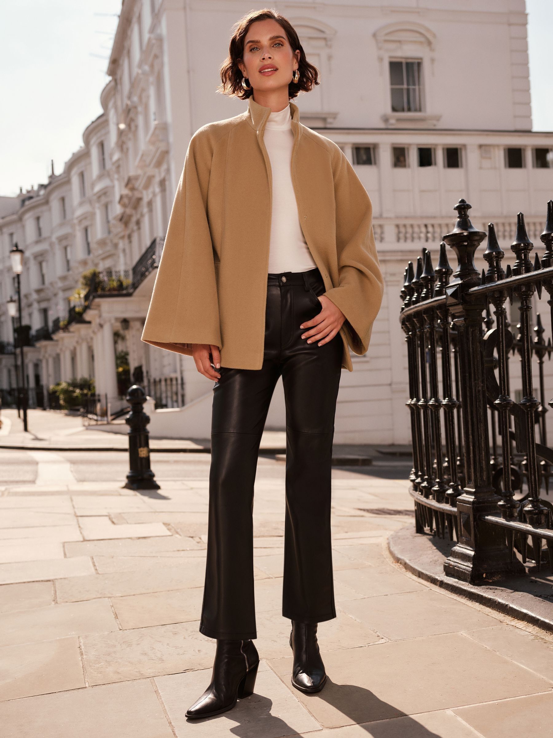 Buy Love & Roses Camel Belted Cape Coat from Next Netherlands