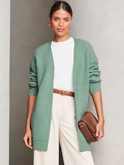 Lipsy Cosy Knitted Honeycomb Sleeve Longline Cardigan - Imagen 1 de 4