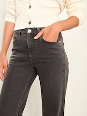 Lipsy Grey Mid Rise Wide Leg Jeans - Image 3 of 4
