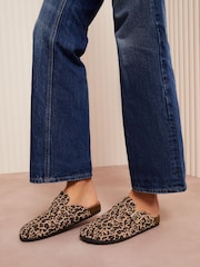 Friends Like These Brown Standard Fit Buckle Faux Suede Comfort Footbed Clogs - Image 2 of 5