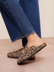 Friends Like These Brown Standard Fit Buckle Faux Suede Comfort Footbed Clogs - Image 4 of 5