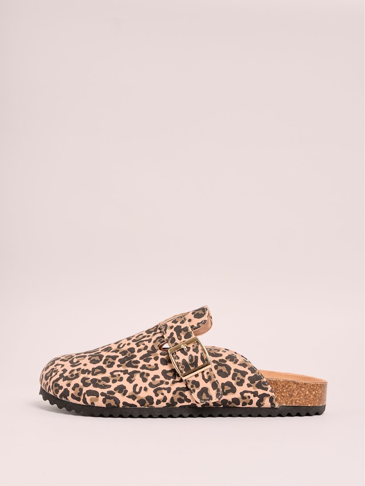 Friends Like These Brown Standard Fit Buckle Faux Suede Comfort Footbed Clogs - Image 5 of 5
