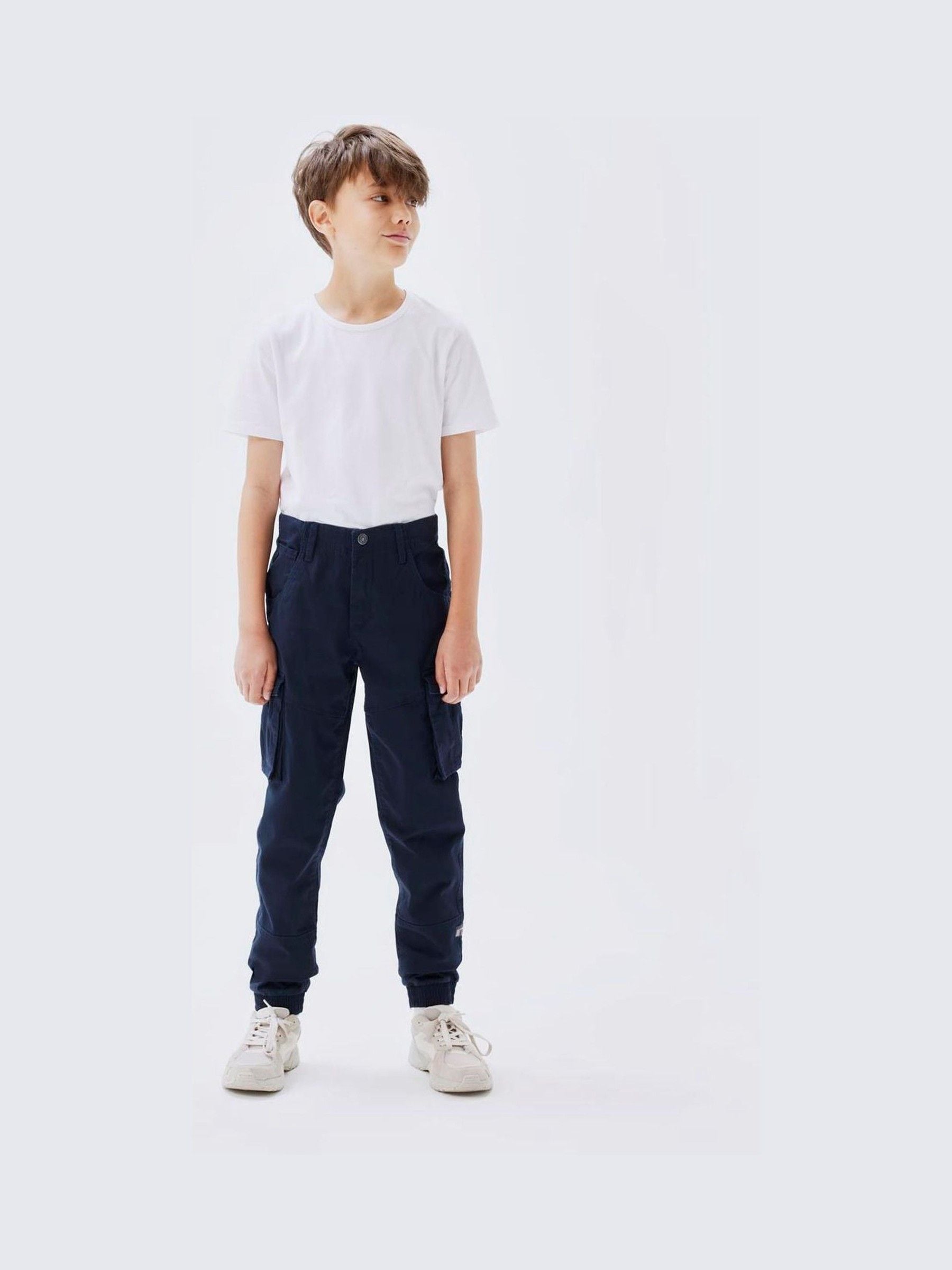Name It Boys Blue Cargo Trousers - Image 2