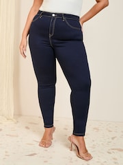 Friends Like These Blue Curve High Waisted Jeggings - Image 2 of 4
