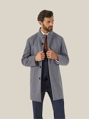 Skopes Grey Tailored Fit Faulkner Overcoat - Image 1 of 6
