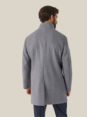 Skopes Grey Tailored Fit Faulkner Overcoat - Image 2 of 6