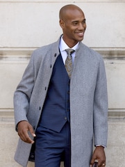Skopes Grey Tailored Fit Faulkner Overcoat - Image 3 of 6