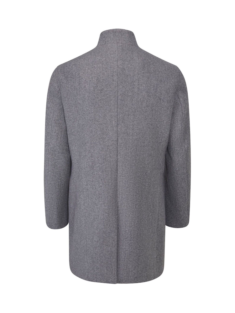 Skopes Grey Tailored Fit Faulkner Overcoat - Image 6 of 6
