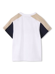 BOSS Natural Baby Logo Short Sleeve Top And Short Set - Image 4 of 6