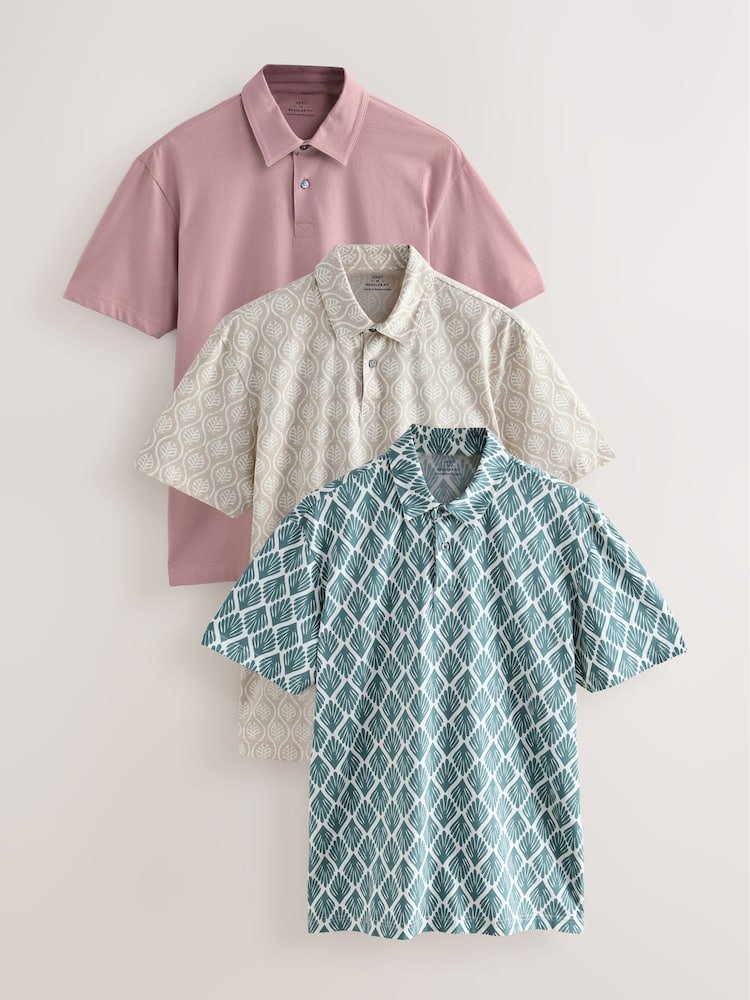 Dusky žig vzorec - Klasičen kroj - kratek rokav; s kratkimi rokavi Polo majice Jersey 3 Pack - Slika 1 iz 12 Dusky žig vzorec - Klasičen kroj - kratek rokav; s kratkimi rokavi Polo majice Jersey 3 Pack - Slika 1 iz 12