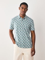 Dusky Stamp Pattern Regular Fit Short Sleeve Jersey Polo Shirts 3 Pack - Image 2 of 6