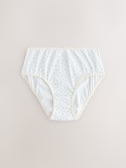 Ecru/Pink Ditsy Print Briefs 5 Pack (1.5-16yrs) - Image 2 of 9