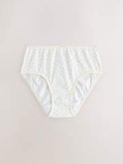 Ecru/Pink Ditsy Print Briefs 5 Pack (1.5-16yrs) - Image 3 of 9