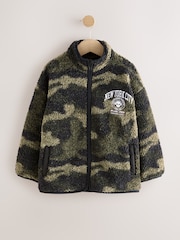 Khaki Camo Borg Fleece Camo Bomber Shacket (3-16yrs) - Image 4 of 7