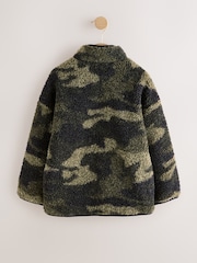 Khaki Camo Borg Fleece Camo Bomber Shacket (3-16yrs) - Image 5 of 7