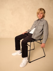 Grey Herringbone Brushed Shacket (3-16yrs) - Image 2 of 9