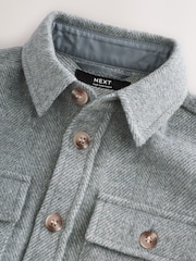 Grey Herringbone Brushed Shacket (3-16yrs) - Image 7 of 9