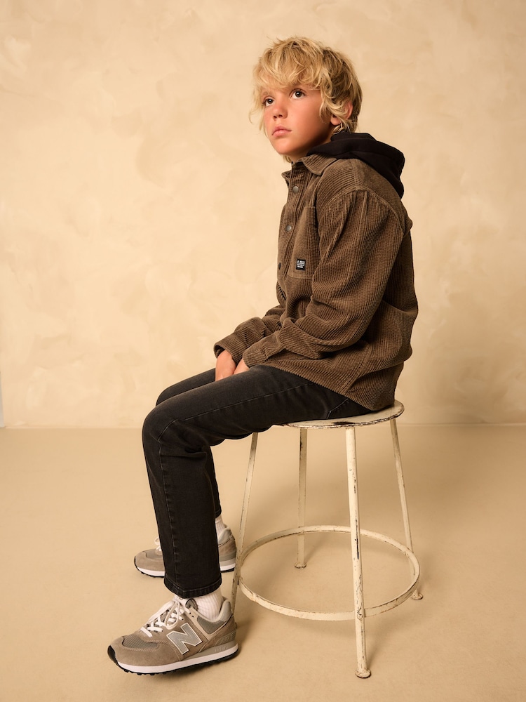Khaki Green Corduroy Hooded Overshirt (3-16yrs) - Image 2 of 11