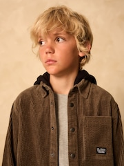 Khaki Green Corduroy Hooded Overshirt (3-16yrs) - Image 4 of 11