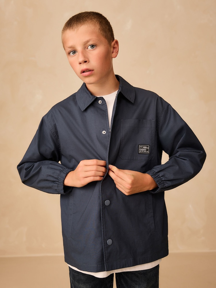 Navy Ripstop Overshirt (3-16yrs) - Image 1 of 9