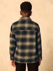 Neutral Check Zip Through Overshirt (3-16yrs) - Image 3 of 10
