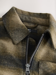 Neutral Check Zip Through Overshirt (3-16yrs) - Image 8 of 10